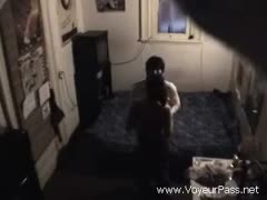 Beautiful covert livecam footage of my coed working on my prick